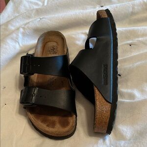 Birkenstock Black Leather Sandals